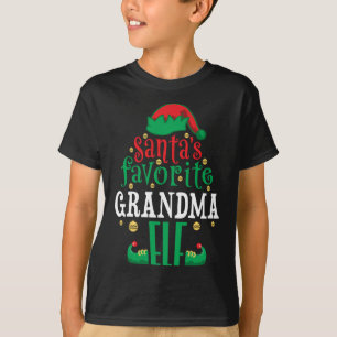 T-shirt Père Noël Favori Noël de grand-mère Elf Correspond