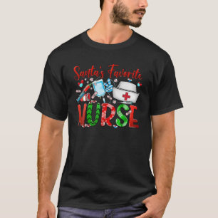 T-shirt Père Noël Favori Nurse Life Stethoscope Noël