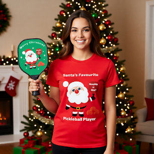 T-shirt 🎅 Père Noël Favori Pickleball player