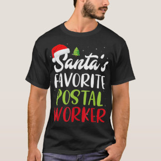 T-shirt Père Noël Favori Postal Worker Noël Santa Hat