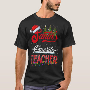 T-shirt Père Noël Favori Teacher Family Matching Group Chr