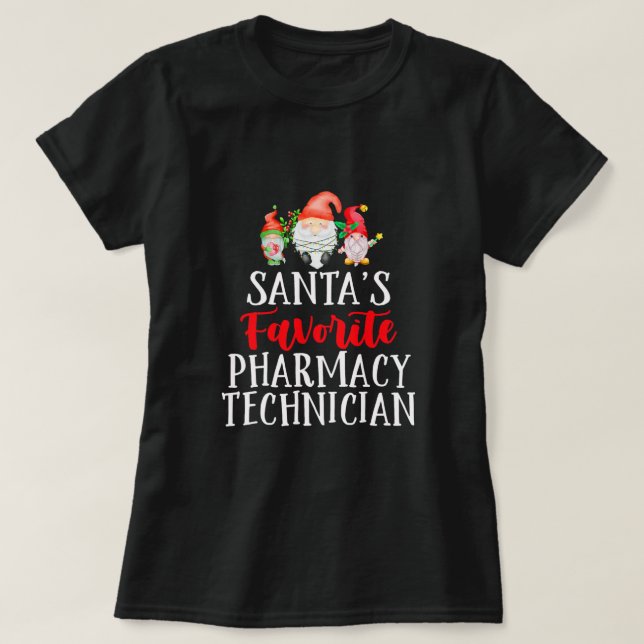 T-shirt Père Noël Favori Technicien en pharmacie Christmas (Design devant)