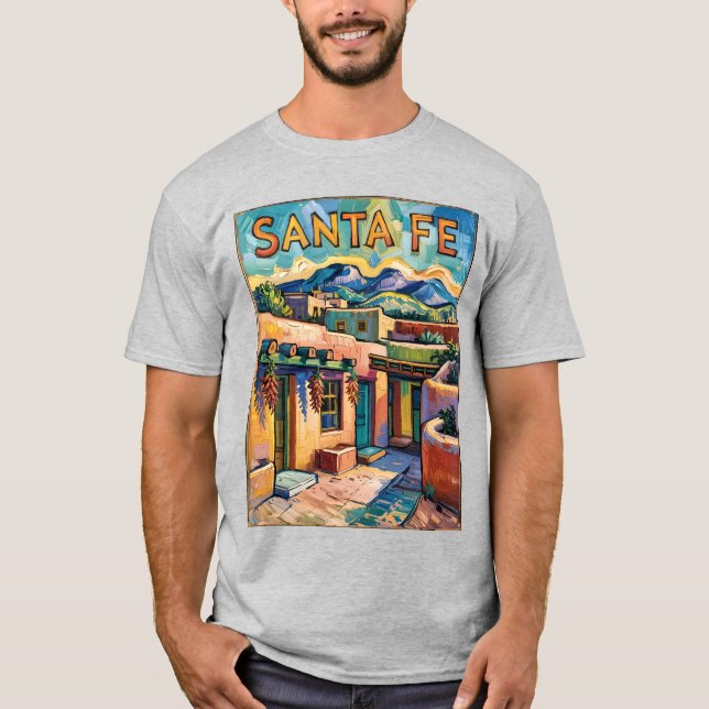 T-shirt Père Noël Fe Adobe Homes Van Gogh Starry Style Nui (Devant)