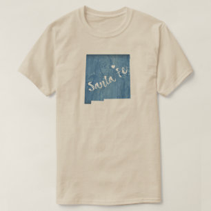 T-shirt Père Noël Fe Nouveau Mexique Grain de bois