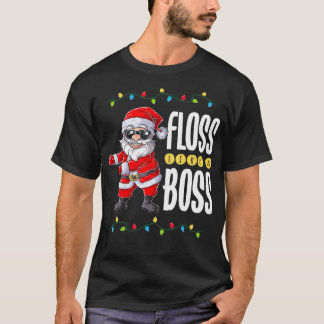 T-shirt Père Noël Floss Comme Un Patron Noël Garçons Enfan