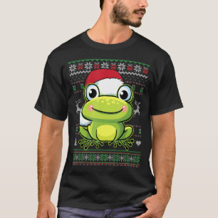 T-shirt Père Noël Frog sapin de Noël éclaire une grenouill