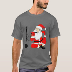 T-shirt Père Noël Fumer Shisha Water Pipe Cadeau Ou