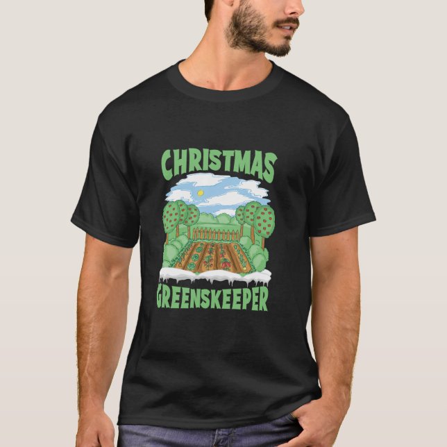 T-shirt Père Noël Gardener Plante Landscaper Noël Gar (Devant)