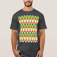 T-shirt Père Noël géométrique rétro