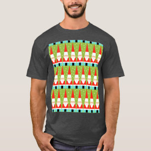 T-shirt Père Noël géométrique rétro