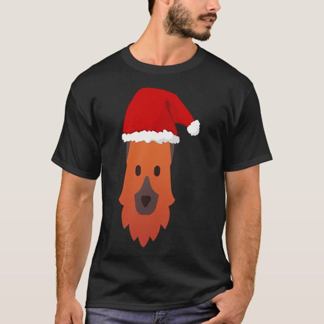 T-shirt Père Noël German Shepherd (Devant)