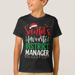 T-shirt Père Noël Gestionnaire de district favori Noël Pèr