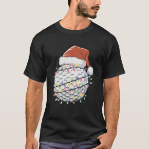 T-shirt Père Noël Golf Humour Noël Golfeuse femmes Hommes 