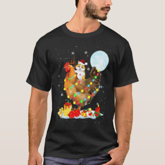 T-shirt Père Noël Hamster équitation poulet renne Noël Li