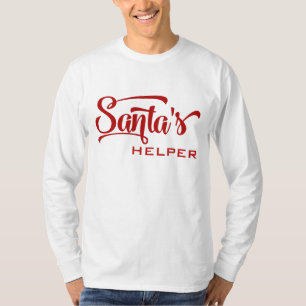 T-shirt Père Noël Helper Holiday Typographie festive