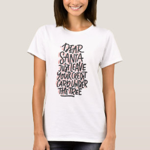 T-shirt PÈRE NOËL/ HO HO HO Noël Moderne Fêtes