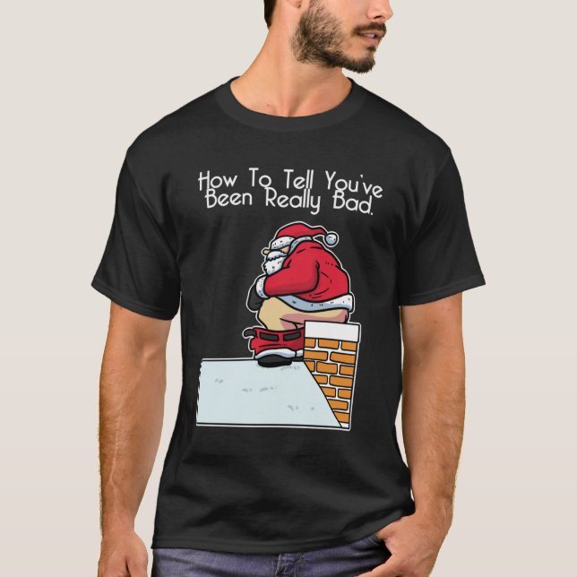 T-shirt Père Noël humoristique Badass Vilain Noël Premium (Devant)