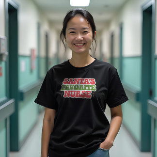 T-shirt Père Noël Infirmière préférée