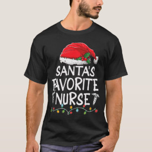 T-shirt Père Noël Infirmière préférée Noël Arbre du Père N