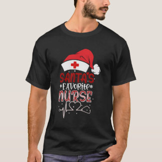 T-shirt Père Noël Infirmière préférée Père Noël Infirmière