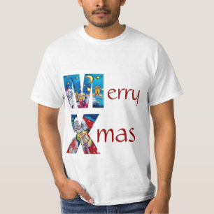 T-SHIRT PÈRE NOËL INSPIRÉ JOUER AU MONOGRAMME VIOLIN XMAS
