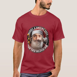 T-shirt Père Noël instantanée ! Ajoute juste ton visage.