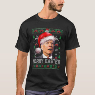 T-shirt Père Noël Joe Biden Drôle Joyeux Noël de Pâques Vi