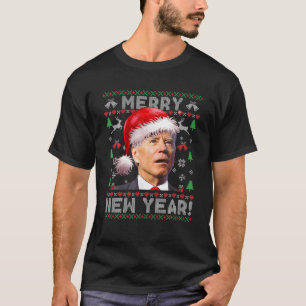 T-shirt père Noël Joe Biden Funny Joyeux Nouvel An Noël Ug