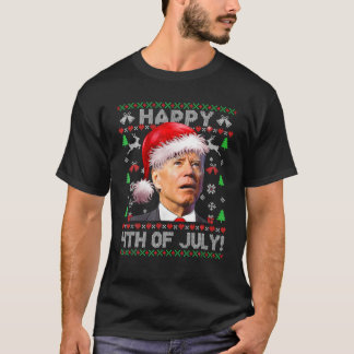 T-shirt Père Noël Joe Biden Joyeux Noël 4 juillet laid