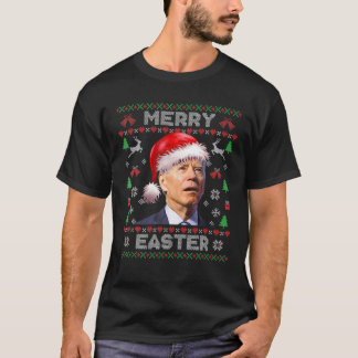 T-shirt père Noël Joe Biden Joyeux Pâques Vilain Noël Swea