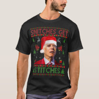 Père Noël Joe Biden Snitches-Get-Stitches Noël Ug