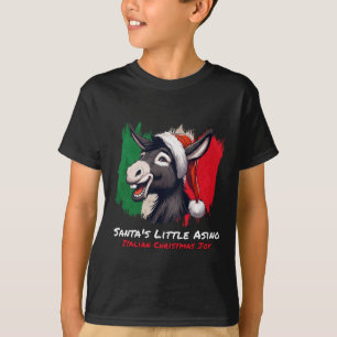 T-shirt Père Noël Little Asino   Donkey de Noël italien