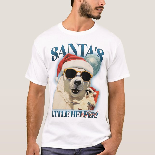 T-shirt Père Noël Little Helper Pas Aujourd'Hui !, Noël (Devant)