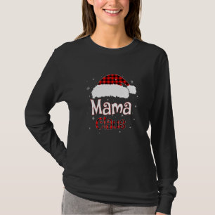 T-shirt Père Noël Mama Claus Red Plaid Family Pyjamas Chri