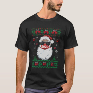T-shirt Père Noël Masque visage laide Sweater de Noël 2020