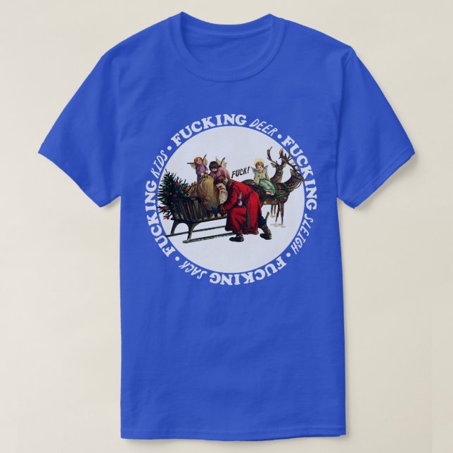T-shirt Père Noël mécontent (Design devant)