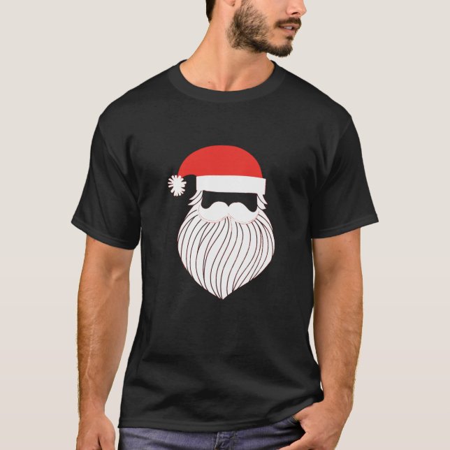 T-shirt Père Noël moderne minimaliste de Noël (Devant)