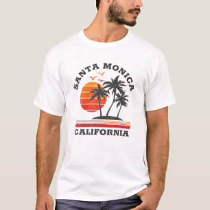 T-shirt Père Noël Monica California Retro Souvenir cadeau