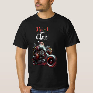T-shirt Père Noël Motard Festif Fantaisiste
