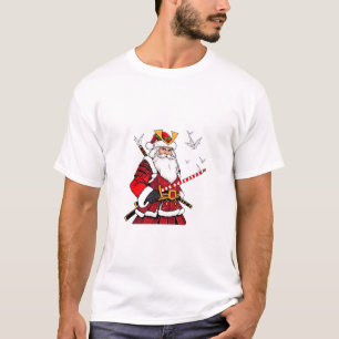 T-shirt Père Noël Noël Santa Claus japonais Art Samurai