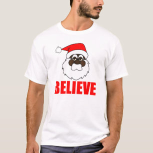 T-shirt Père Noël noir, croient