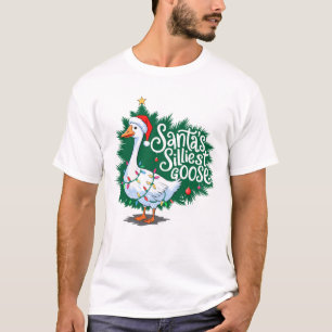 T-shirt Père Noël Oie la plus brillante Drôle Oie Noel