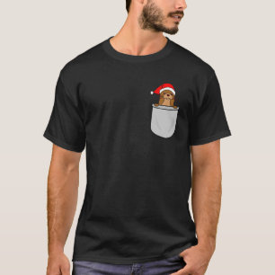 T-shirt Père Noël Otter Pocket drôle mignon cadeau de Noël