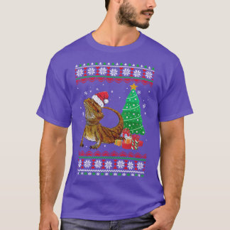 T-shirt Père Noël Porté Dragon Noël Vilain Noël Reptile L