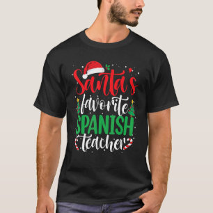 T-shirt Père Noël Professeur d'espagnol préféré Noël Père