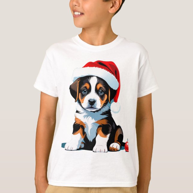 T-shirt Père Noël Puppy (Devant)