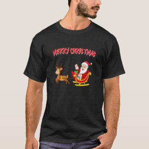 T-shirt Père Noël Reindeer et somptueux