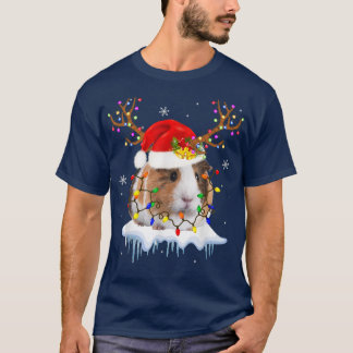 T-shirt Père Noël Reindeer Guinée Pig Xmas Père Noël Reind