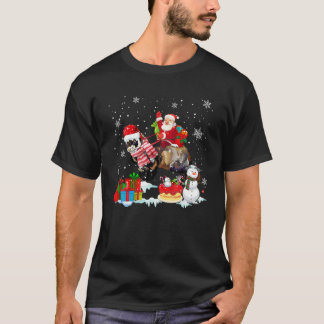 T-shirt Père Noël Riding Ferret Noël Pyjama Famille Matchi