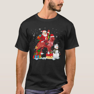 T-shirt père Noël Riding Irish Setter Famille de pyjama de